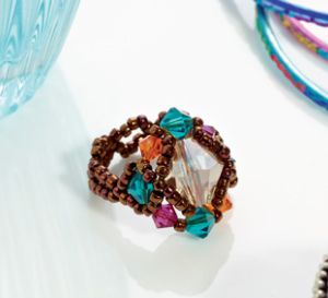 Bright Beaded Ring