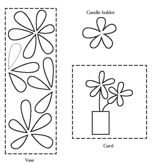 Flower Card and Vase Painting Motifs