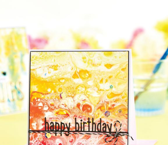 Create Paint Pouring Cards