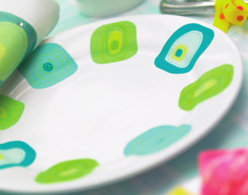 Paint Transfer Ceramics & Napkins