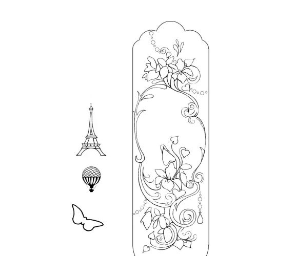 Painted Floral Book Ends