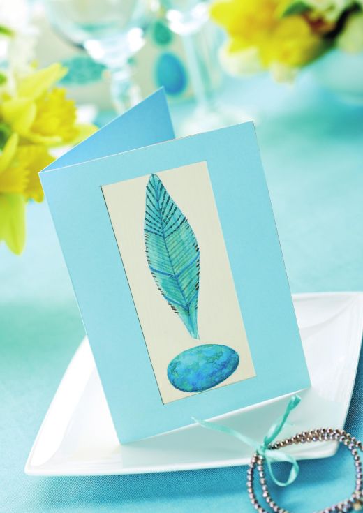 Painted Jewellary Box And Card