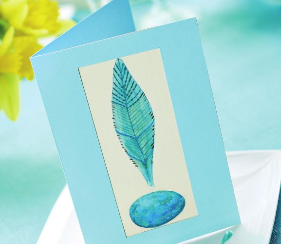 Painted Jewellary Box And Card