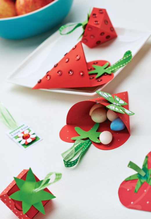 Papercraft Strawberries