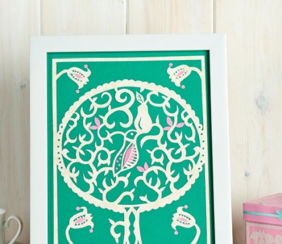 Modern Christmas Papercutting Template