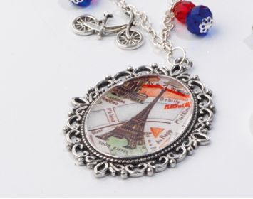 Paris in Spring Oval Necklace Paris in Spring Oval Necklace