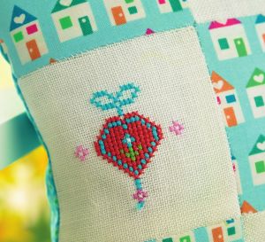 Patchwork And Cross-Stitch Pillow