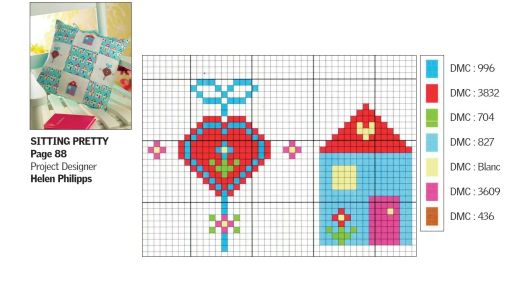 Patchwork And Cross-Stitch Pillow