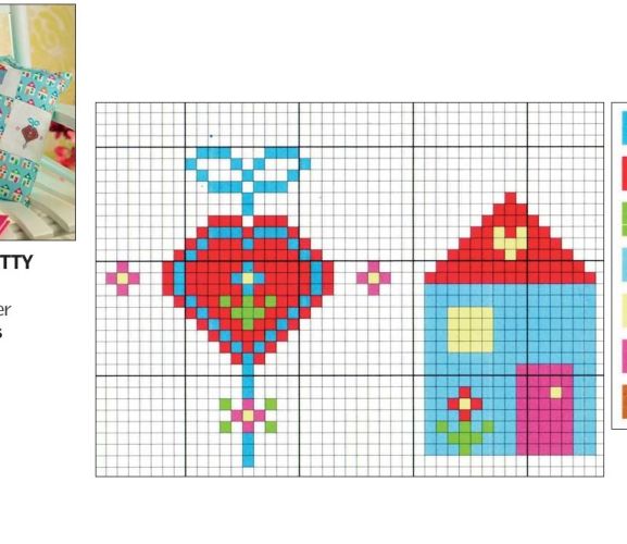 Patchwork And Cross-Stitch Pillow