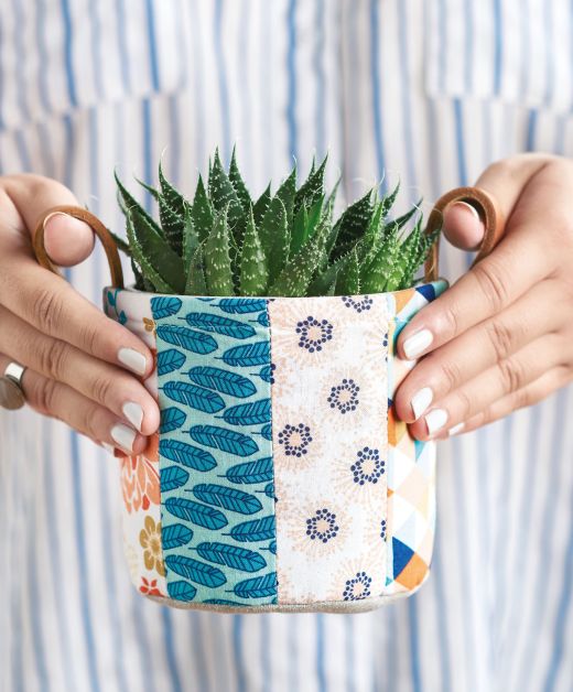Stitch a Patchwork Plant Holder