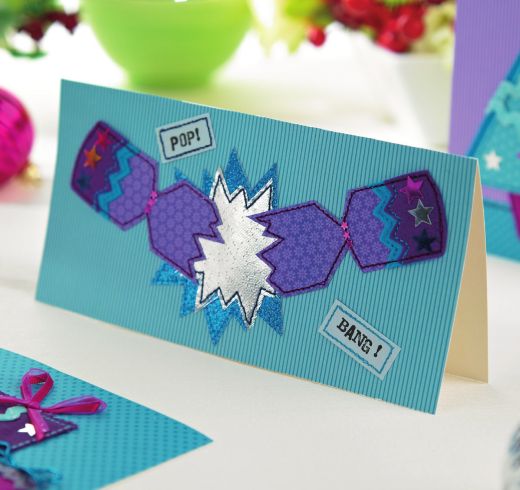 Purple & Turquoise Christmas Cards