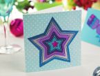 Purple & Turquoise Christmas Cards