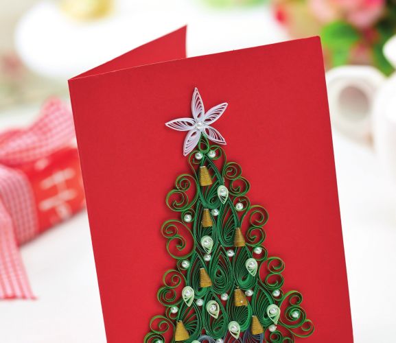 Quilled Christmas Tree Card