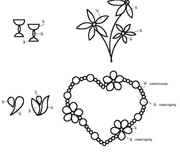 Flower Quilling Diagram