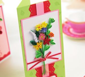 Quilled floral card