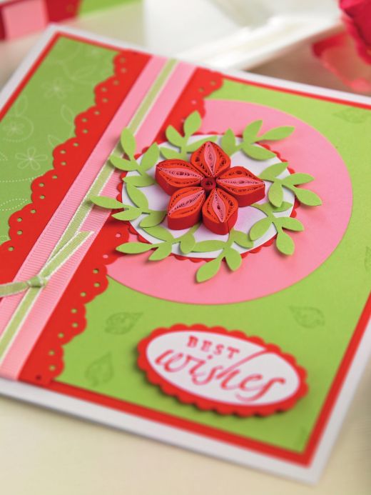 Quilled floral card