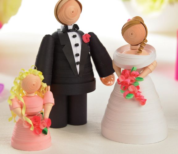 Quilled Wedding Scene