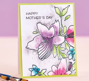 Paint a Resist Watercolour Card