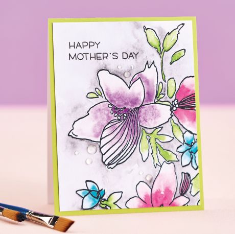 Paint a Resist Watercolour Card