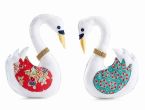 Stitch Regal Swans With Printed Cotton And Felt