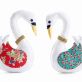 Stitch Regal Swans With Printed Cotton And Felt