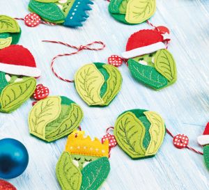 Brussels Sprouts Christmas Bunting