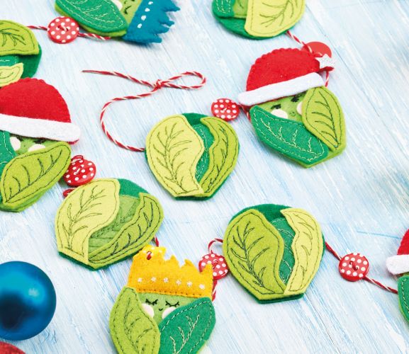 Brussels Sprouts Christmas Bunting
