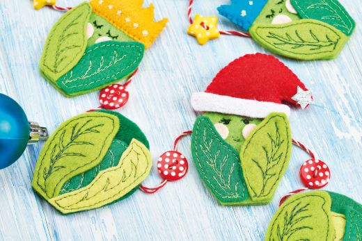 Brussels Sprouts Christmas Bunting