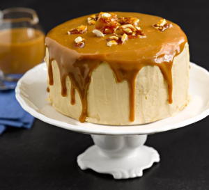 Salted Caramel Malt Cake