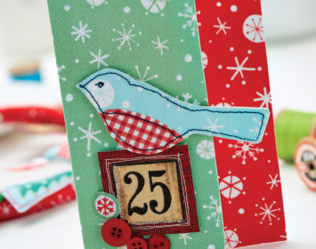 Scandi Fabric Christmas Card