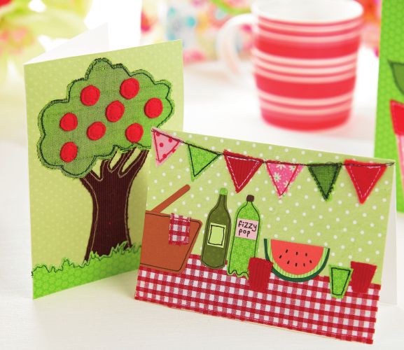 Sew a summery card