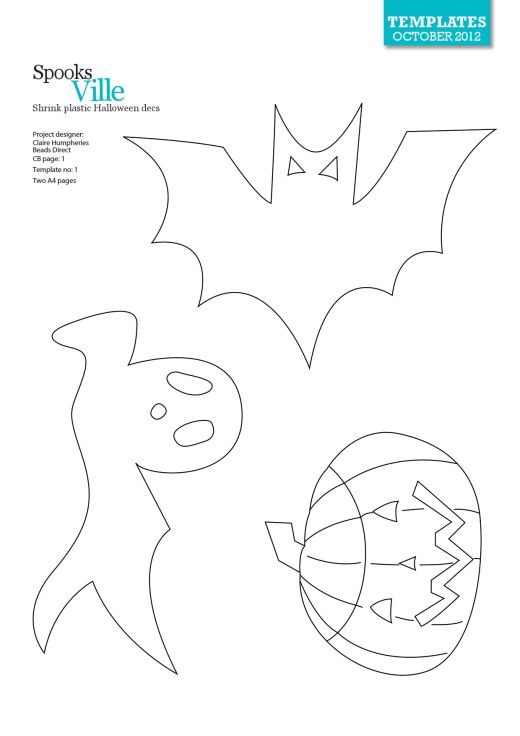 Shrink Plastic Halloween Decs Free Card Making Downloads Card