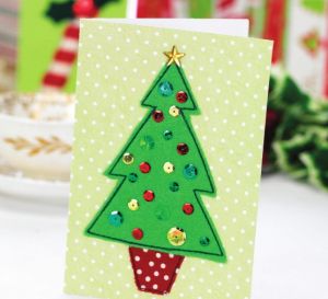 Simple stitched Christmas cards