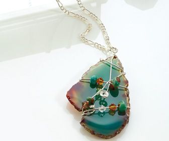 Dyed Agate Necklace