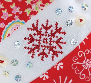 Snowflake Cross-Stitch Stocking