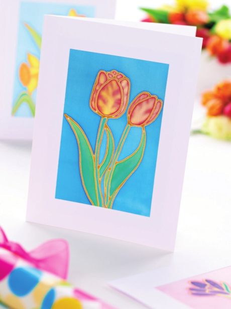 Spring Bulbs Painted On Silk Spring Bulbs Painted On Silk