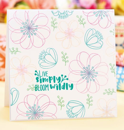 Simple Stamped Flower Card