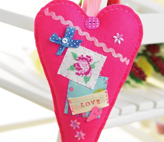 A Beautiful Hand-Stiched Heart-Shaped Gift