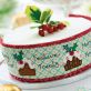 Stitched Christmas Cake Band and Topper