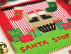 Stitched Santa Sign And Card