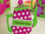 Trio Of Bright Cards For A Tea Party