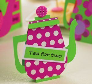 Trio Of Bright Cards For A Tea Party