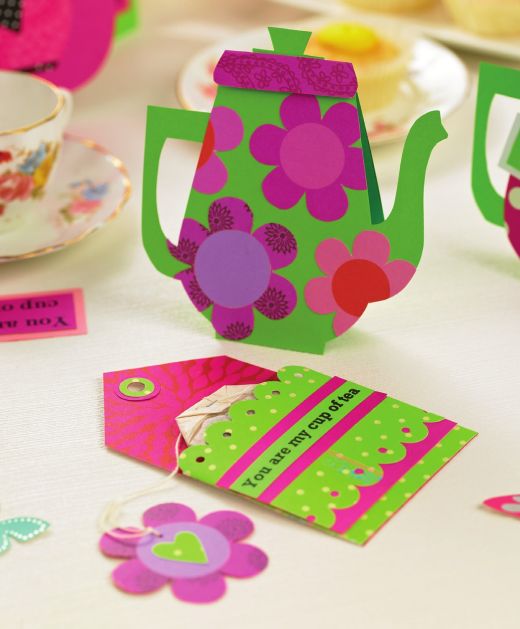 Trio Of Bright Cards For A Tea Party