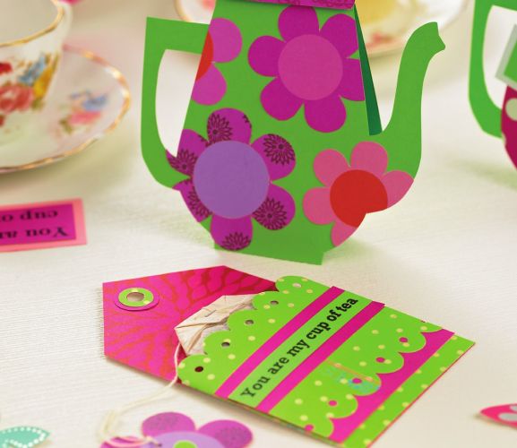 Trio Of Bright Cards For A Tea Party