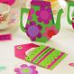 Trio Of Bright Cards For A Tea Party