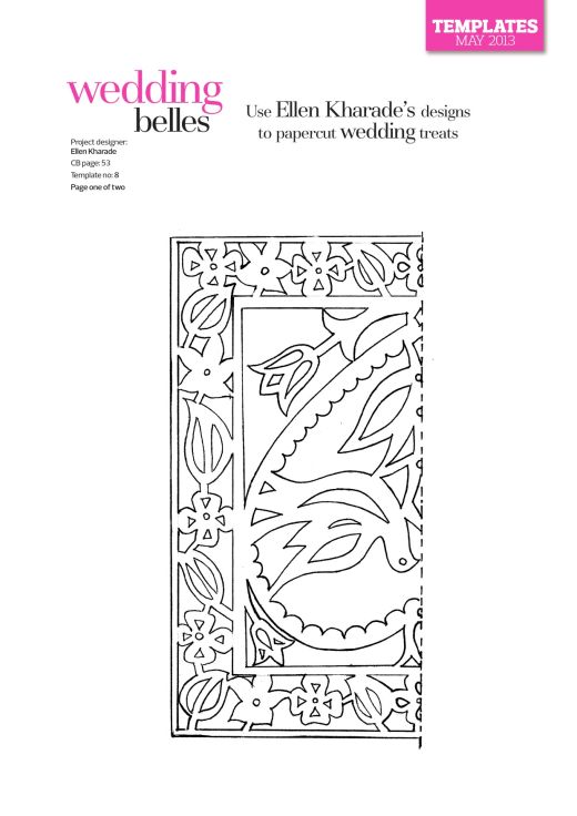 Use Ellen Kharade’s Designs To Papercut Wedding Treats