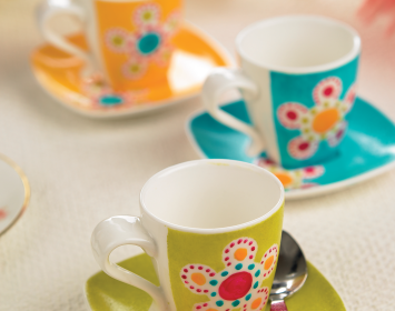 Vibrant Hand-Painted Crockery