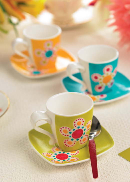 Vibrant Hand-Painted Crockery