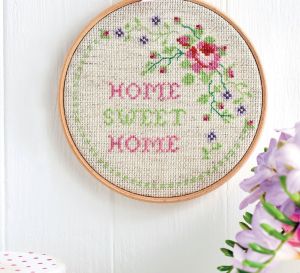 Cross-Stitch a Vintage Hoop