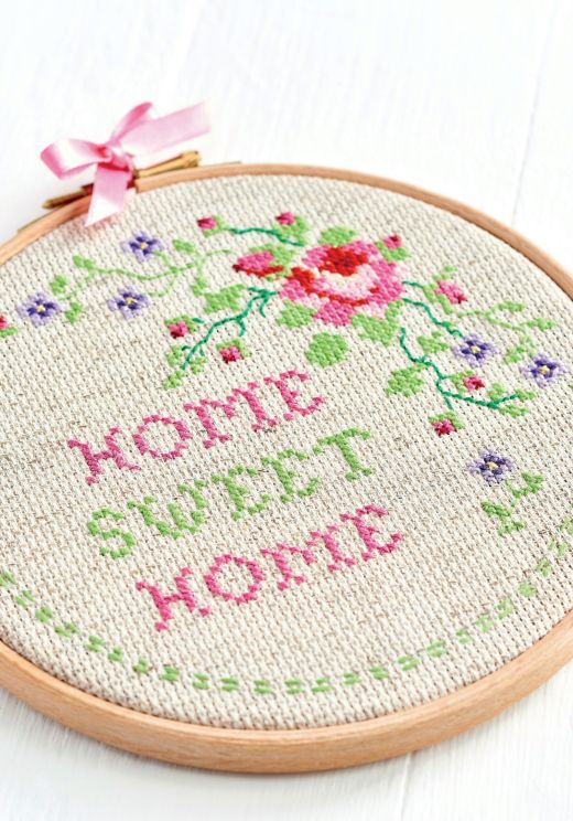 Cross-Stitch a Vintage Hoop